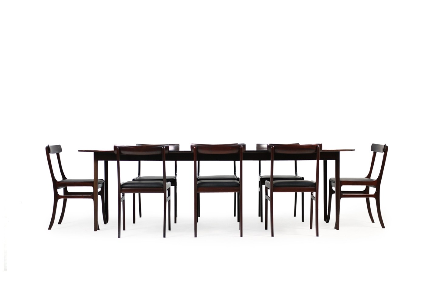 1960s Ole Wanscher Set Of 8 Chairs Dining Table Rungstedlund Pj