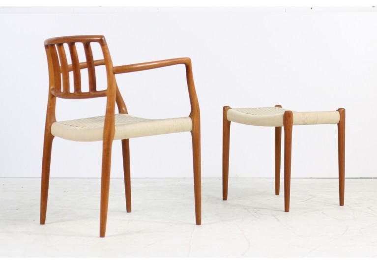 60er Armlehnstuhl Stuhl Niels Möller Teak Mod. 66 danish modern design