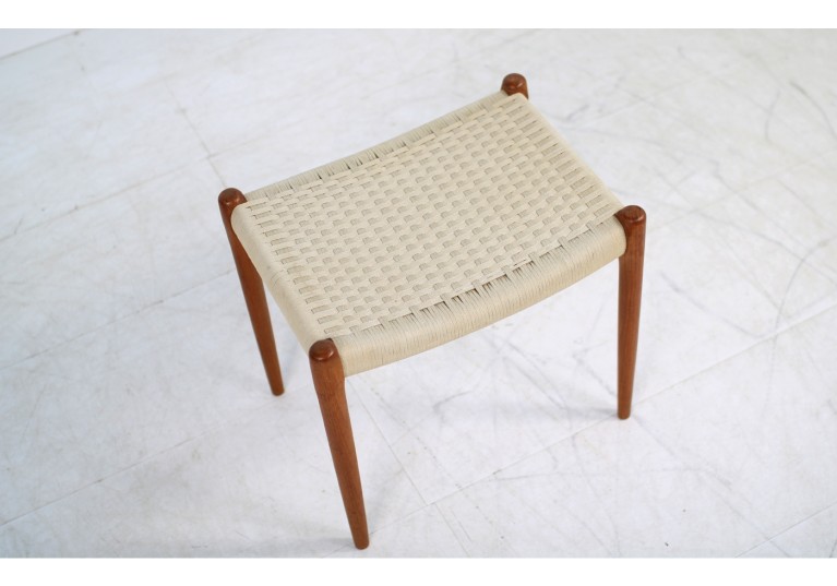 60er Teak Hocker, Niels Möller Mod. 80A danish modern design