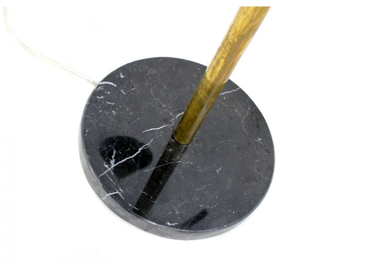 Stehlampe Metal & Messing, Marmor Sockel, Stilnovo Style, Triennale, 60er Style