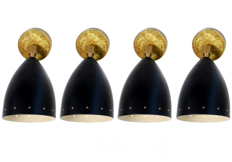 stilnovo, arredoluce, brass sconces, itailan modern design, 60er, 50er lampe