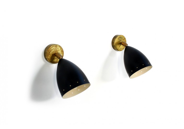 stilnovo, arredoluce, brass sconces, itailan modern design, 60er, 50er lampe