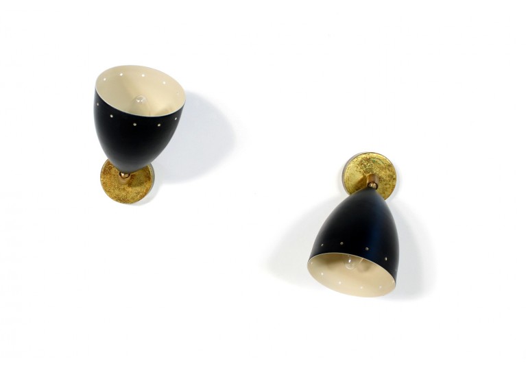 stilnovo, arredoluce, brass sconces, itailan modern design, 60er, 50er lampe
