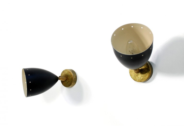 stilnovo, arredoluce, brass sconces, itailan modern design, 60er, 50er lampe