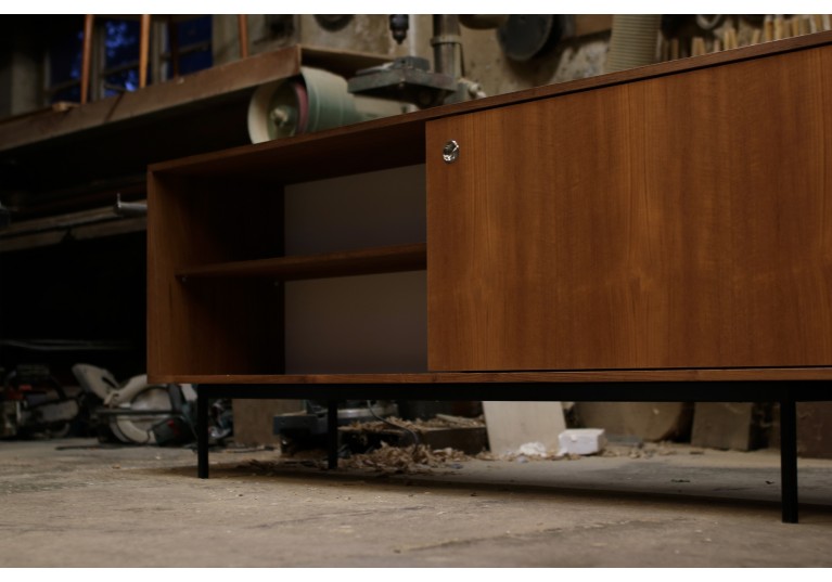 Teak Sideboard, Mid Century Modern Design, in the manner of Florence Knoll, George Nelson, 60er Jahre