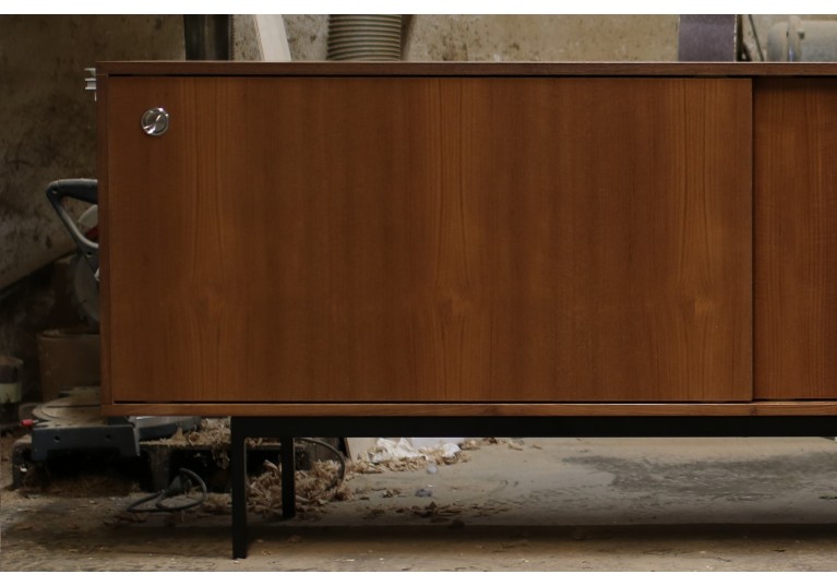 Teak Sideboard, Mid Century Modern Design, in the manner of Florence Knoll, George Nelson, 60er Jahre