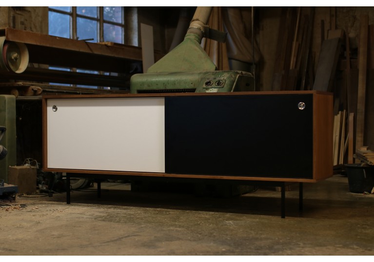 60er Teak Sideboard, Nathan Lindberg Design, Mid Century Modern, Florence Knoll George Nelson Style