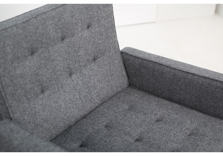 50er Sessel, Knoll International, Florence Knoll, Parallel Bar Lounge Chairs, 60er Jahre, Neubezug, Wolle, Webstoff