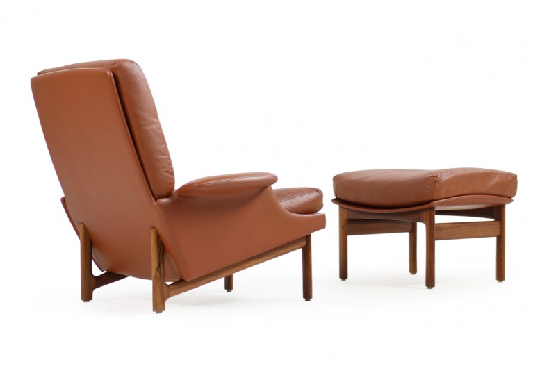 60er Leder Lounge Sessel, Kofod Larsen, Adam, Mogens Kold