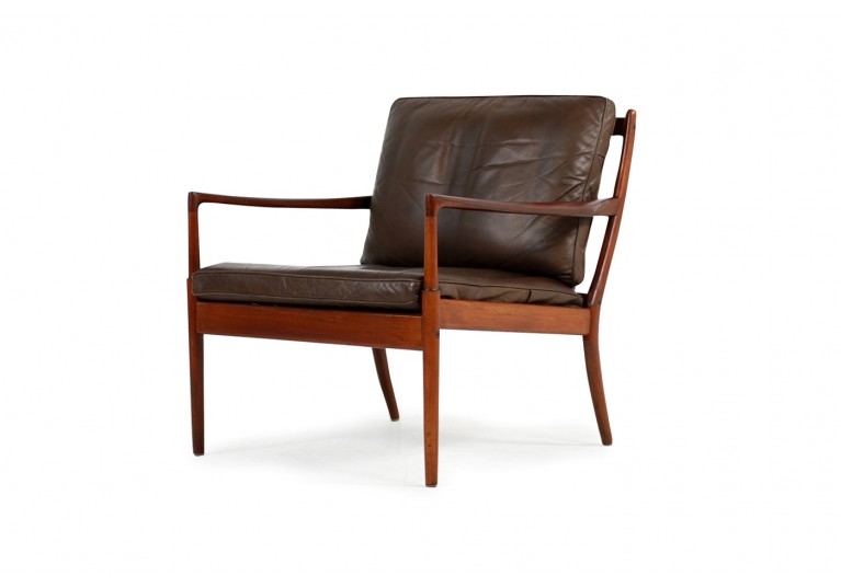 60er Sessel, Easy Chair, Ib Kofod Larsen, Leder, OPE Schweden