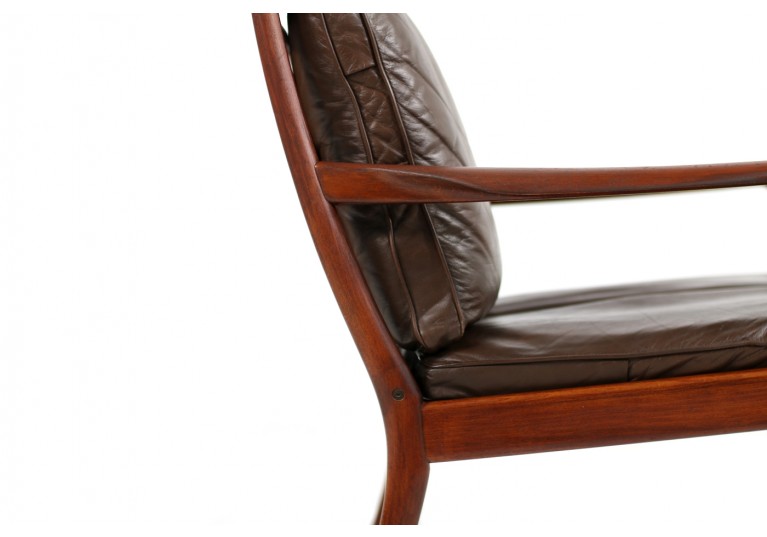 60er Sessel, Easy Chair, Ib Kofod Larsen, Leder, OPE Schweden