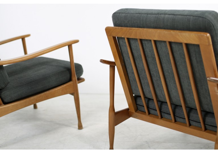 60er Teak Sessel Italy Buche Beechwood Italian Lounge Chairs organic