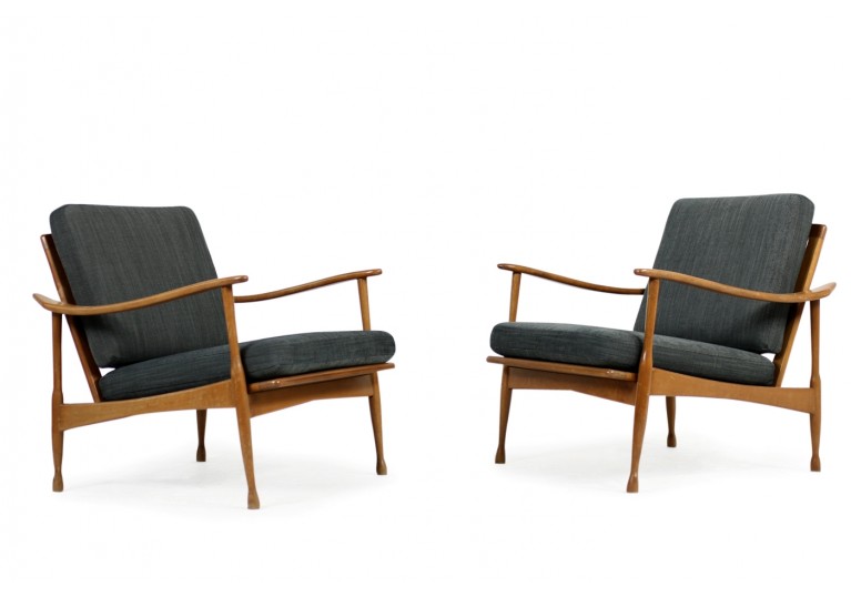 60er Teak Sessel Italy Buche Beechwood Italian Lounge Chairs organic