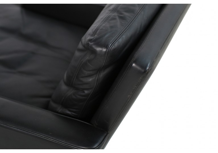 60er Sessel, Leder, Fredrik A. Kayser, Model 807 für Vatne Mobler