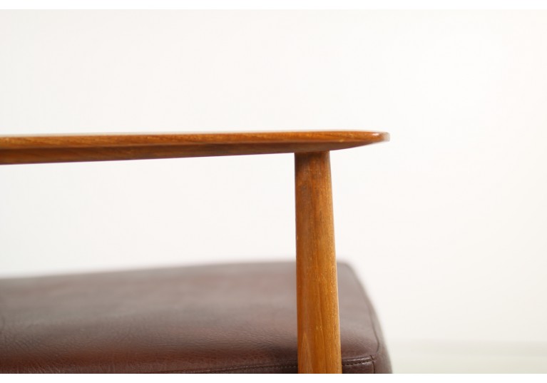 60er Teak Sessel, Knoll, Easy Chair, Lounge Chair, Knoll Antimott, Teak und Leder