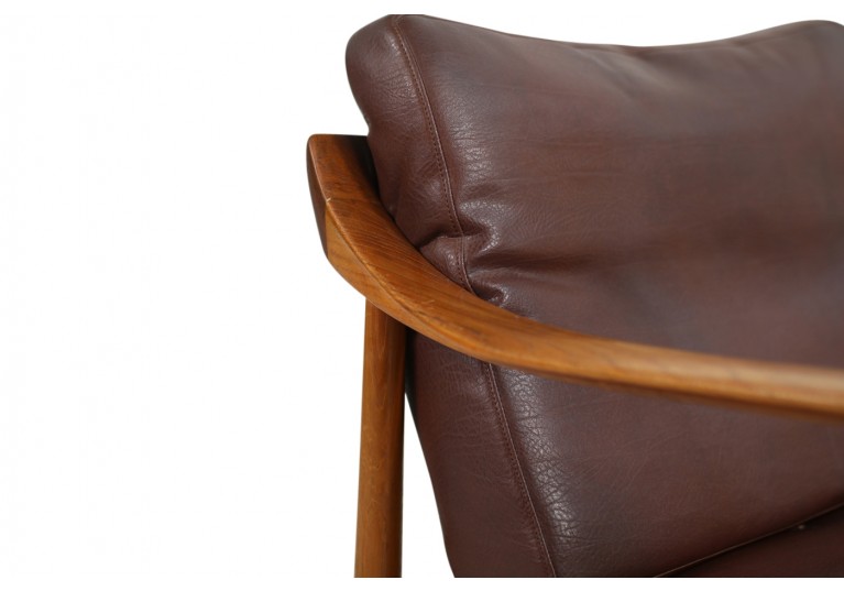 60er Teak Sessel, Knoll, Easy Chair, Lounge Chair, Knoll Antimott, Teak und Leder