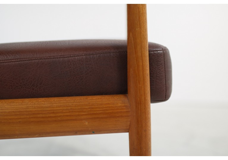60er Teak Sessel, Knoll, Easy Chair, Lounge Chair, Knoll Antimott, Teak und Leder