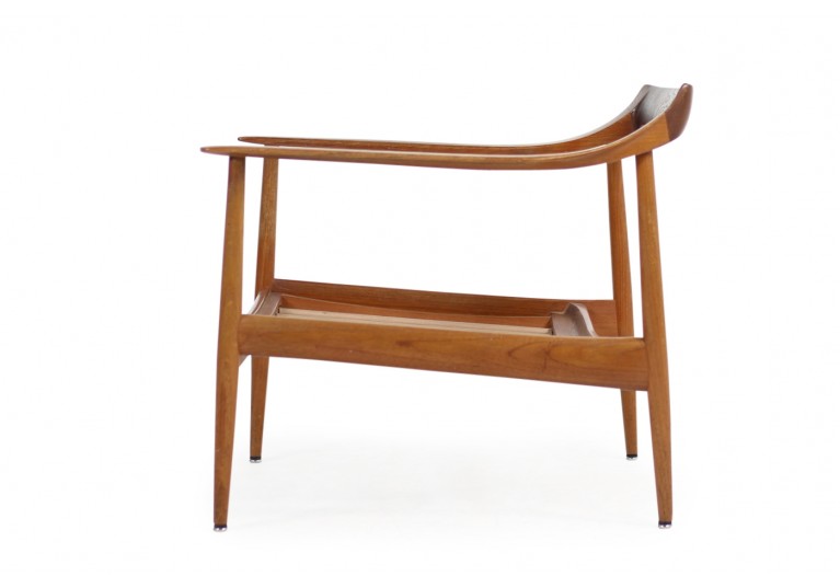 60er Teak Sessel, Knoll, Easy Chair, Lounge Chair, Knoll Antimott, Teak und Leder