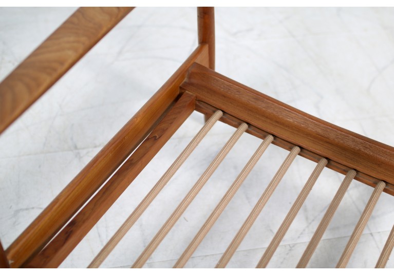 60er Teak Easy Chairs, Teak & Leder, Sessel, Knoll Antimott, Germany, 50er 