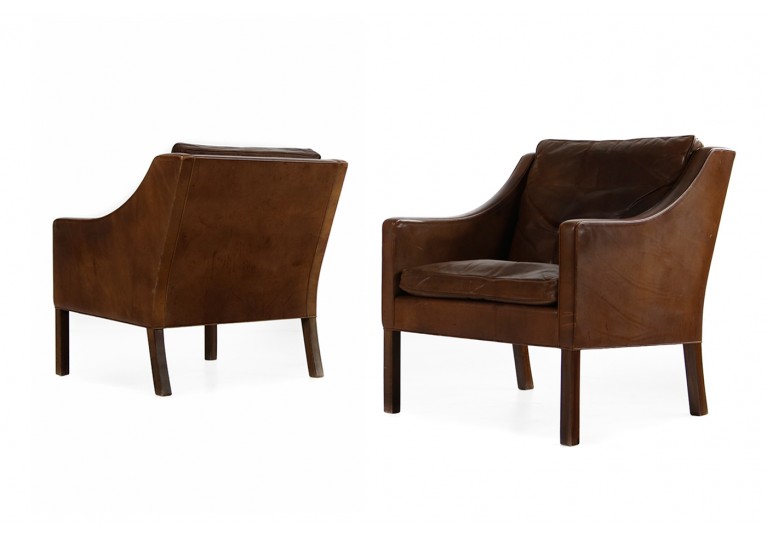 Borge Mogensen, 60er Sessel, 60er Leder, danish modern, Fredericia, Mogensen 2207