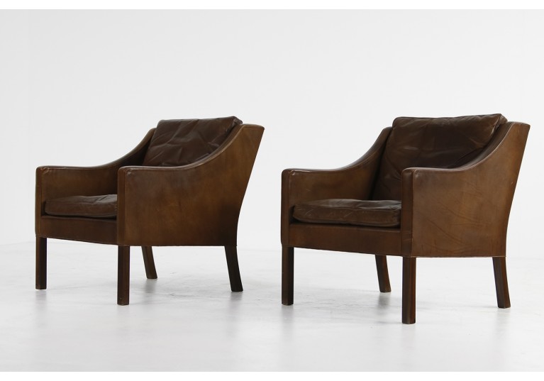 Borge Mogensen, 60er Sessel, 60er Leder, danish modern, Fredericia, Mogensen 2207