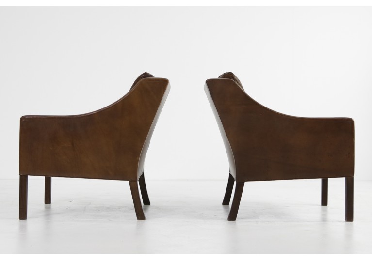 Borge Mogensen, 60er Sessel, 60er Leder, danish modern, Fredericia, Mogensen 2207