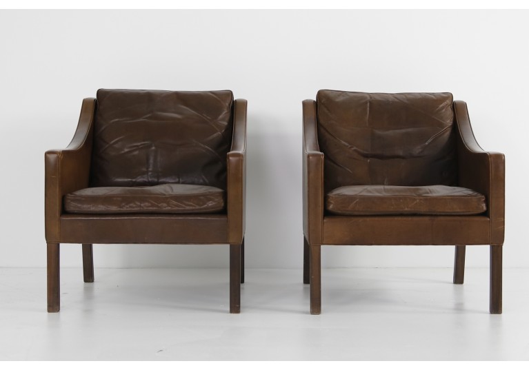 Borge Mogensen, 60er Sessel, 60er Leder, danish modern, Fredericia, Mogensen 2207