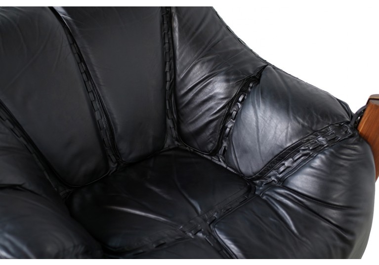 70er Sessel, Percival Lafer Ledersessel, Lounge Chairs, Brasilien