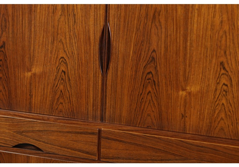 60er Palisander Sideboard, Highboard, Bar, Johannes Andersen, Hans Bech, Danish modern, 50er Jahre, Rosewood Cabinet