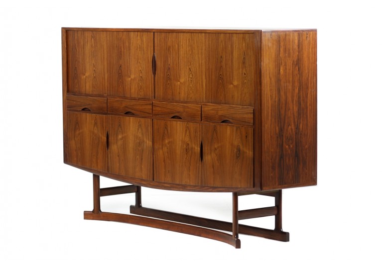 60er Palisander Sideboard, Highboard, Bar, Johannes Andersen, Hans Bech, Danish modern, 50er Jahre, Rosewood Cabinet