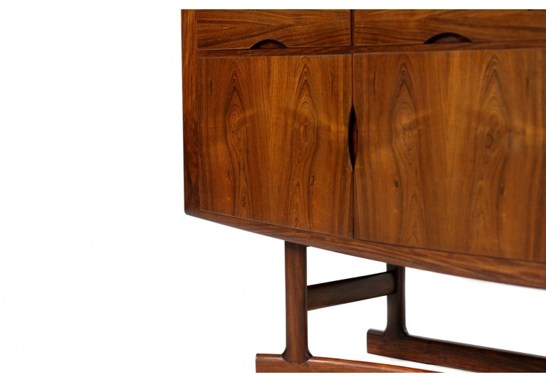 60er Palisander Sideboard, Highboard, Bar, Johannes Andersen, Hans Bech, Danish modern, 50er Jahre, Rosewood Cabinet