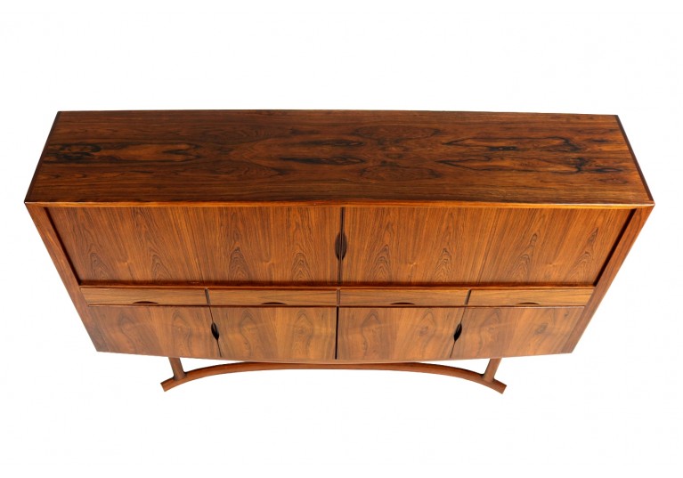 60er Palisander Sideboard, Highboard, Bar, Johannes Andersen, Hans Bech, Danish modern, 50er Jahre, Rosewood Cabinet