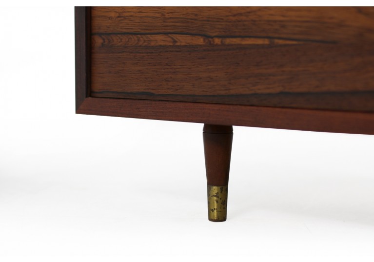 60er Kommode, Paliander, Rosewood, Chest of drawers, danish modern, brass, 1960s, 50er