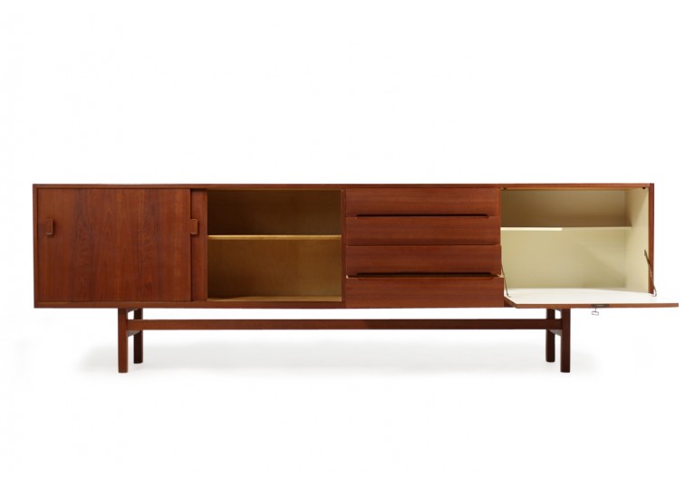 60er Teak Sideboard, Nils Jonsson Model Grand, Hugo Troeds, Schweden, 70er