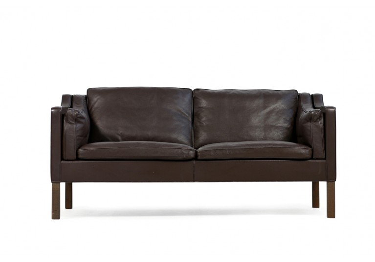 60er Sofa, Borge Mogensen Mod. 2212 Ledersofa, Fredericia Denmark