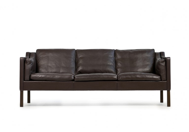 60er Leder Sofa, Borge Mogensen, Mod. 2213, Fredericia Denmark