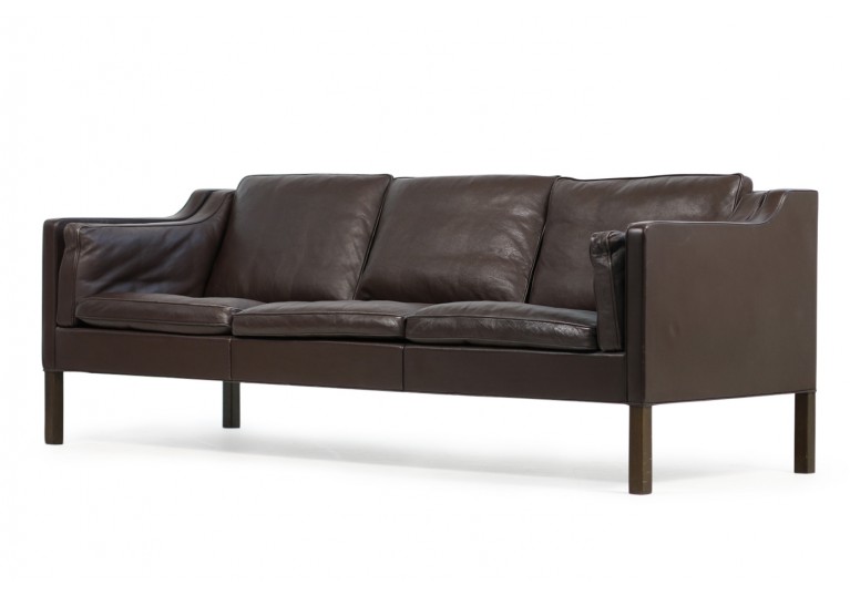 60er Leder Sofa, Borge Mogensen, Mod. 2213, Fredericia Denmark
