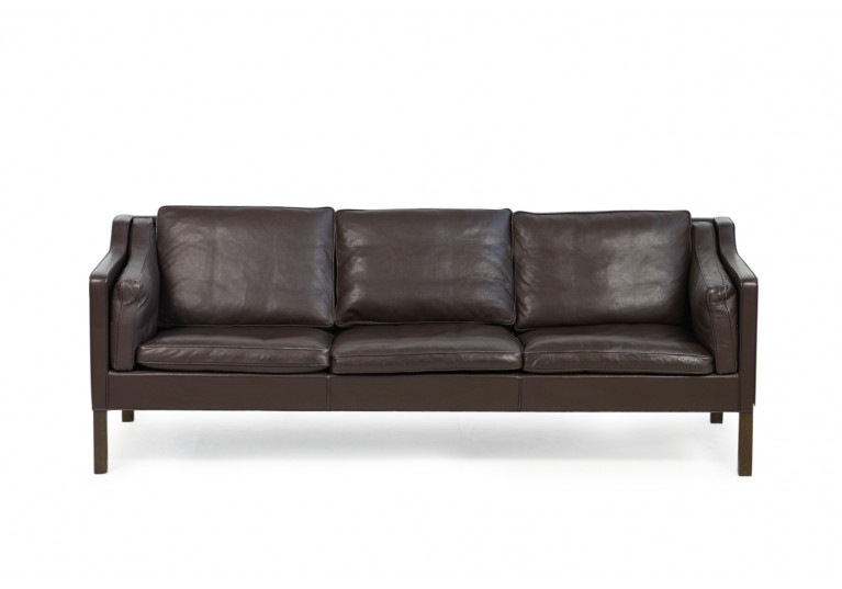 60er Leder Sofa, Borge Mogensen, Mod. 2213, Fredericia Denmark
