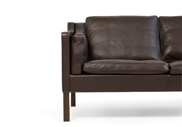 60er Leder Sofa, Borge Mogensen, Mod. 2213, Fredericia Denmark