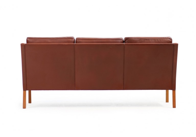 60er Ledersofa, Borge Mogensen, Model 2209, Fredericia Denmark, Sofa