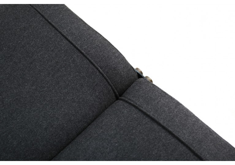 60er Osvaldo Borsani D70 Sofa, Messing, Tecno Italy, Bezug Wolle grau
