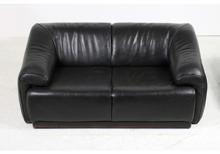 70er Lounge Leder Sofa, desede style, buffalo leather