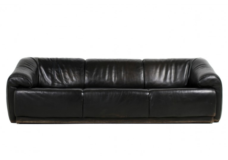 70er Lounge Leder Sofa, de sede style, buffalo leather