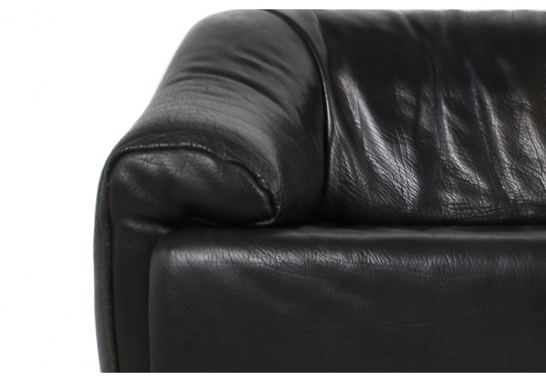 70er Lounge Leder Sofa, de sede style, buffalo leather
