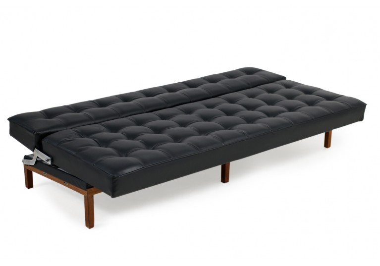 60er Sofa, Daybed, Johannes Spalt für Wittmann, Model Constanze, Teak und Leder