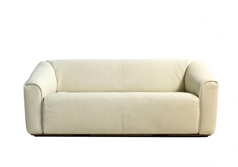 1970s De Sede DS 47 Buffalo Leather Sofa with Extendable Seat Ecru No. 2