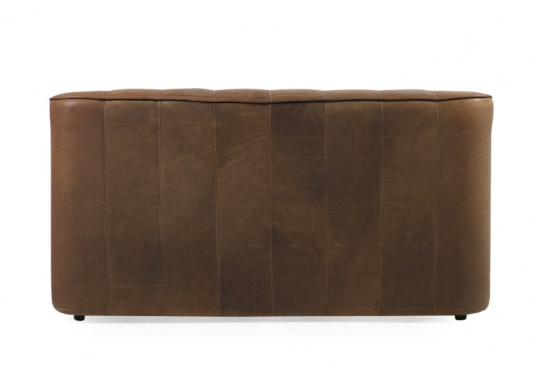 70er Ledersofa, Büffelleder, De Sede DS 44, 2-Sitzer