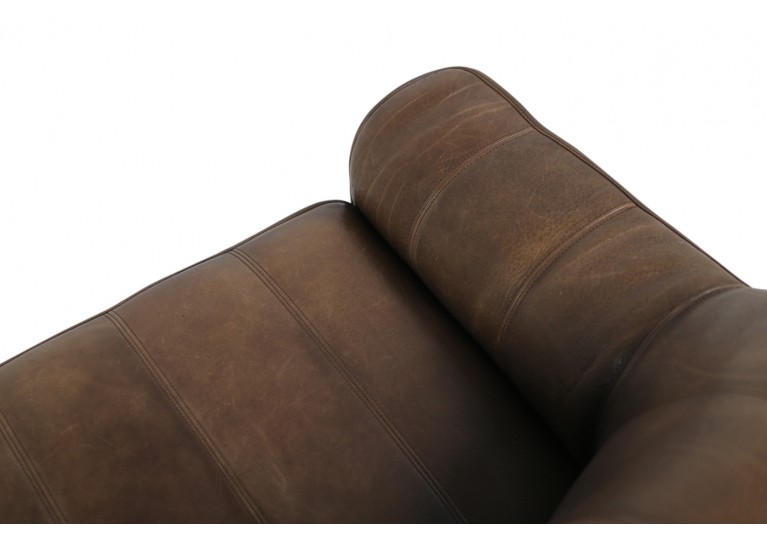 70er Ledersofa, Büffelleder, De Sede DS 44, 2-Sitzer
