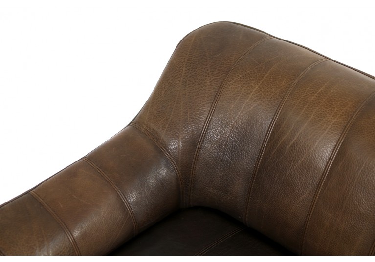 70er Ledersofa, Büffelleder, De Sede DS 44, 3-Sitzer