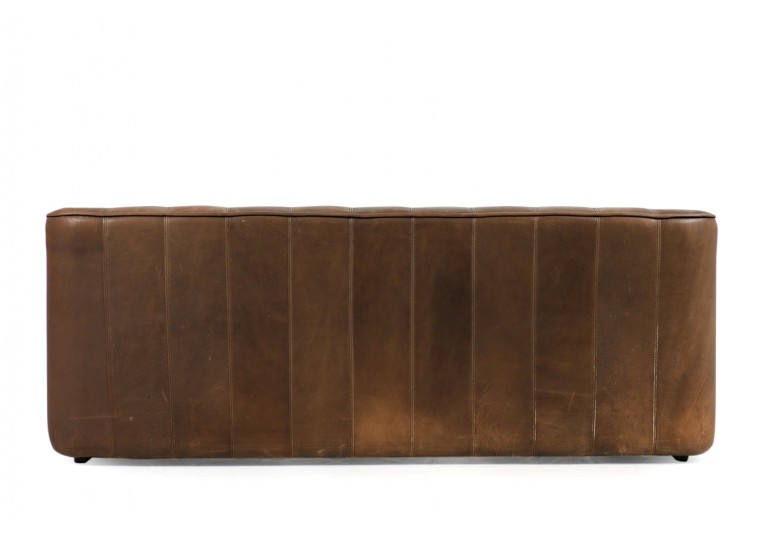 70er Ledersofa, Büffelleder, De Sede DS 44, 3-Sitzer